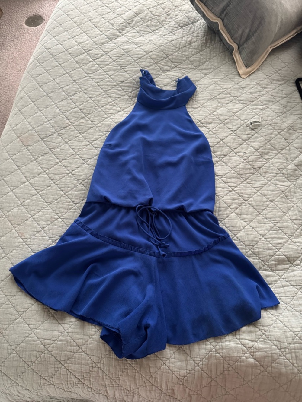 Saylor Blue Halter One-Piece Romper